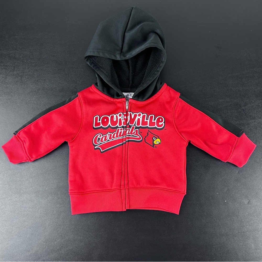 Louisville Cardinals NCAA Infant Jacket Hooded & Zip Up Coat Size 3-6M